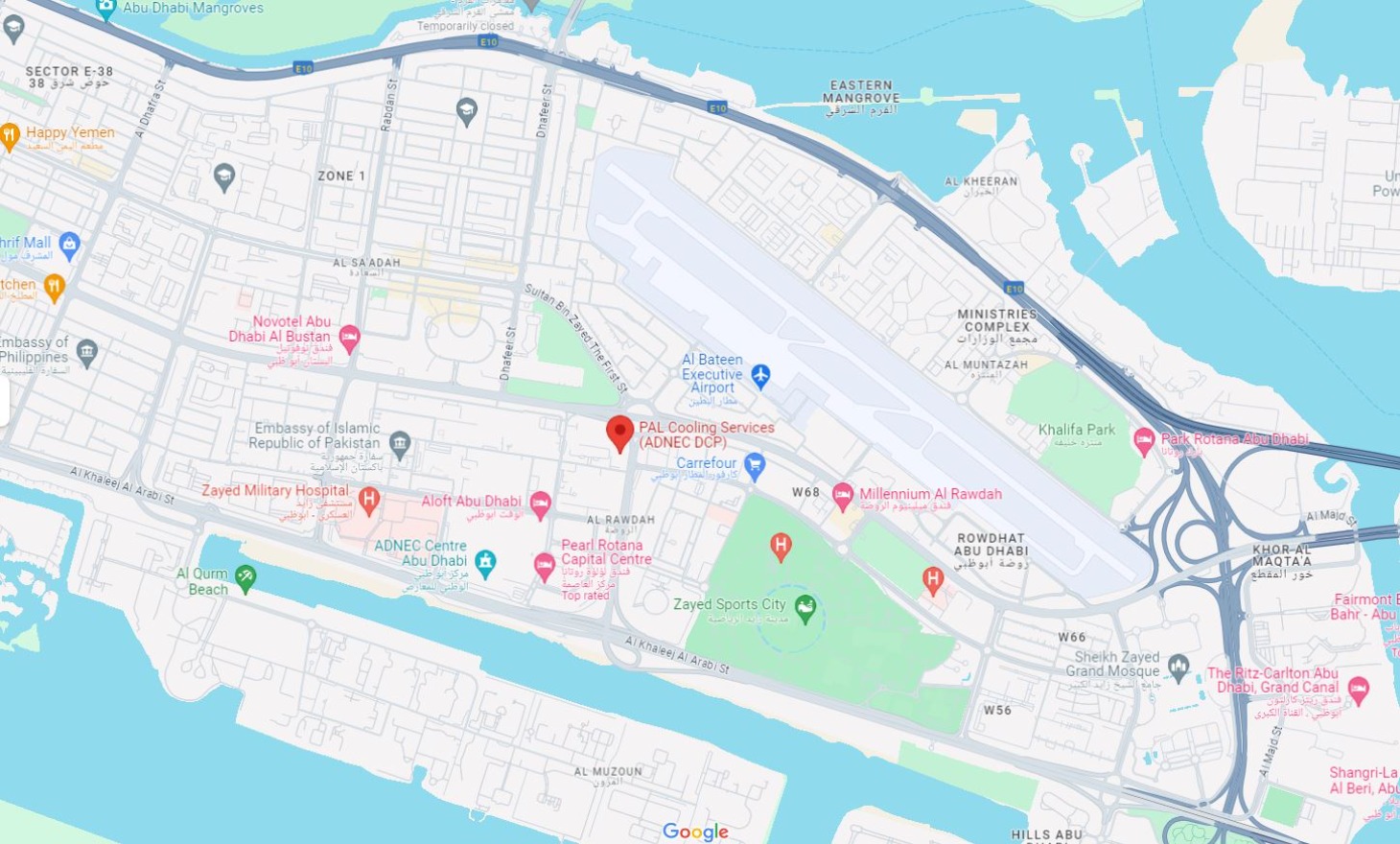 PAL Cooling Services DCP Location Map