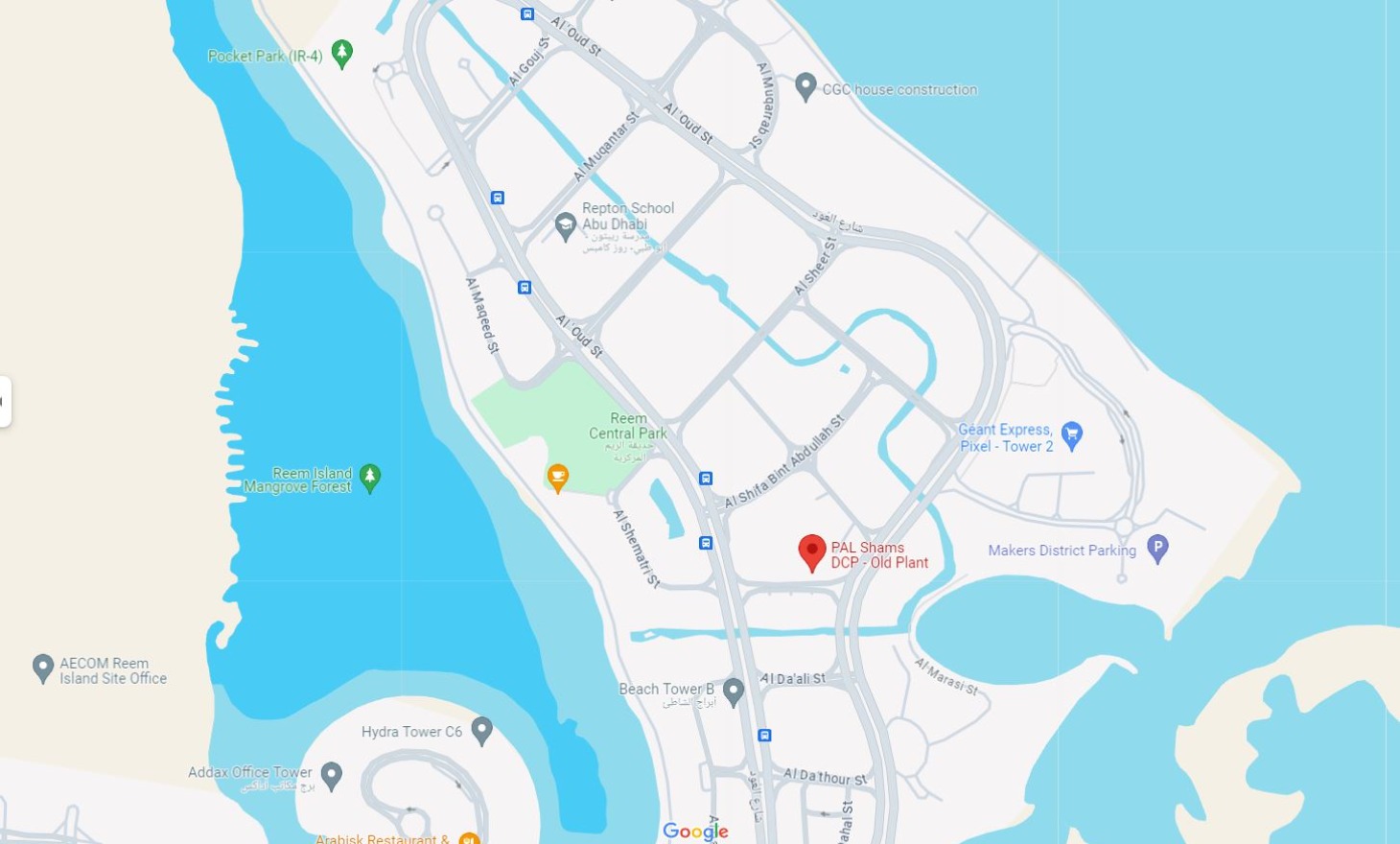 PAL Shams Cooling DCP-1 Location Map