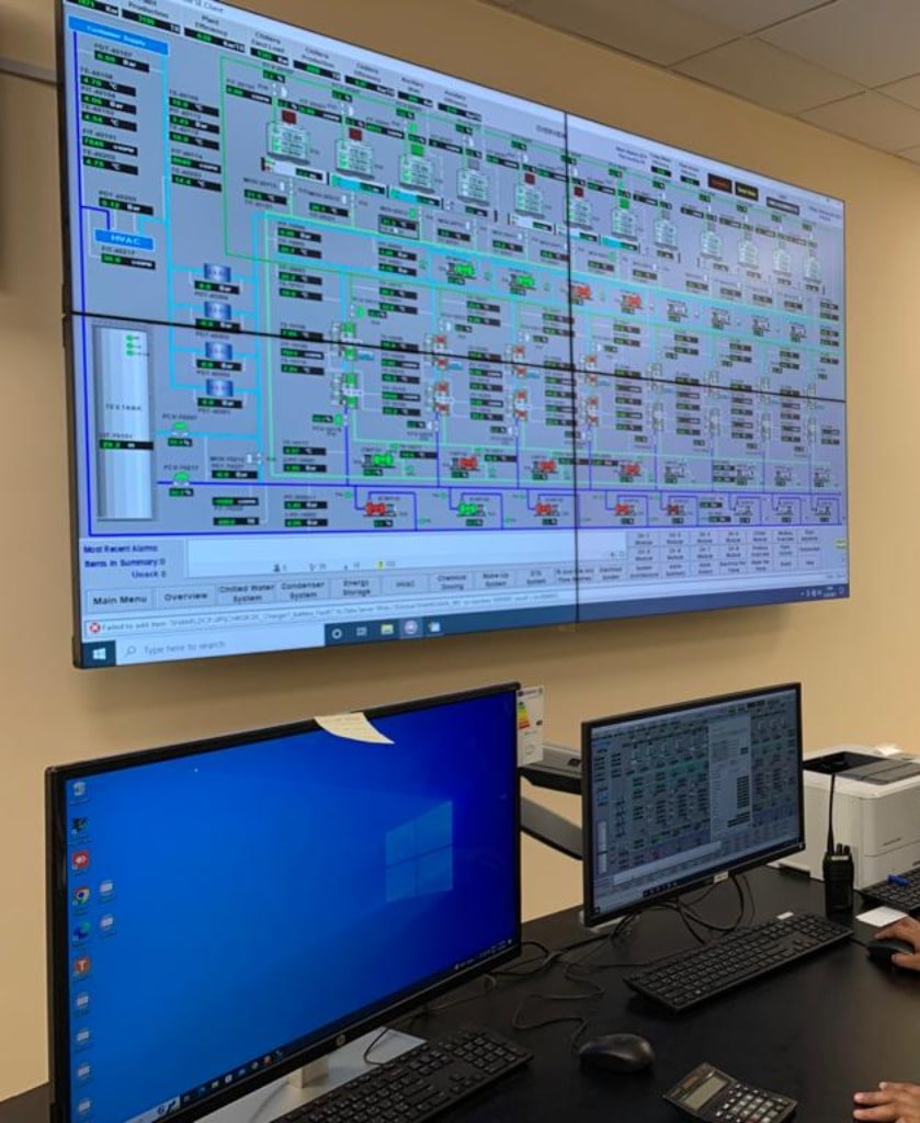 PAL Cooling LLC control room monitoring district cooling operations in real time